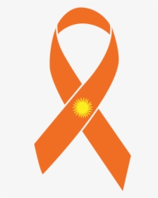 Orange With A Sun Skin Cancer Ribbon - Transparent All Cancer Ribbon, HD Png Download, Free Download