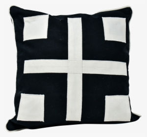 Patch Black And White Pillow Cover - Cushion, HD Png Download, Free Download