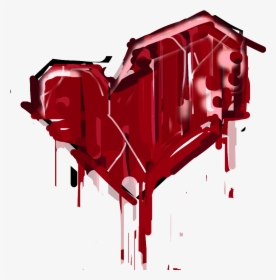 #heartbreak #heart #blood #splatter #graffiti #freetoedit - Transparent Real Bleeding Heart, HD Png Download, Free Download