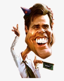 Jim Carrey Drawing Funny , Png Download - Caricature Jim Carrey, Transparent Png, Free Download