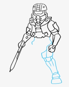 How To Draw Master Chief From Halo - Drawing Master Chief, HD Png Download, Free Download