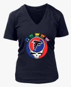 Grateful Dead Mixed With Atlanta Falcons T-shirt Cool - Harley Davidson Breast Cancer Tee Shirts Womens Xl, HD Png Download, Free Download