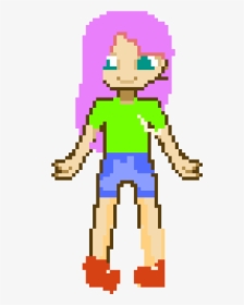 Transparent Pretty Girl Png - Grid Minecraft Pixel Art, Png Download, Free Download
