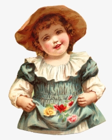 Transparent Straw Hat Clipart - Victorian Girl Art Png, Png Download, Free Download
