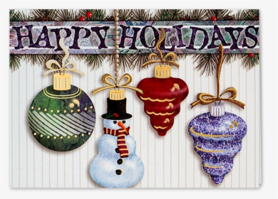 Picture Of Hanging Ornaments Greeting Card - Thanksgiving, HD Png Download, Free Download