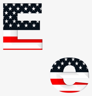 Letter, Abc, Alphabet, American, Flag, Stars, Stripes - Us Flag Letters Free, HD Png Download, Free Download