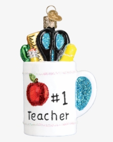 Old World Christmas Best Teacher Mug Glass Ornament - Christmas Tree Image For Teachers, HD Png Download, Free Download