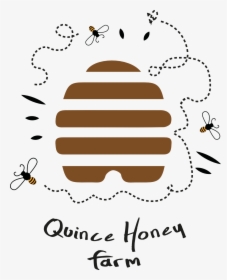 Bee Hive Clipart Printable - Quince Honey Farm Logo, HD Png Download, Free Download