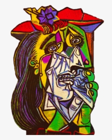 Stickers Sticker Painting Art Picasso Freetoedit - Pablo Picasso La Femme Qui Pleure, HD Png Download, Free Download