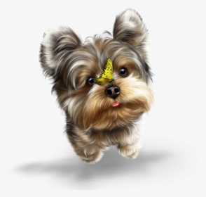 Fairy Yorkie And Butterflies 2 - Yorkie Transparent, HD Png Download, Free Download