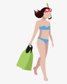 Swimsuit Clipart Swimming Clothes - De Una Chica Nadando Png, Transparent Png, Free Download