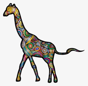 Chromatic Stylized Giraffe Clip Arts - South African Animal Drawing, HD Png Download, Free Download