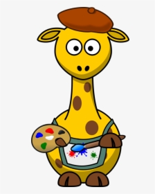 Giraffidae,plant,flower - Cartoon Giraffe Clipart, HD Png Download, Free Download