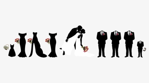 Wedding Party Silhouette Png, Transparent Png, Free Download