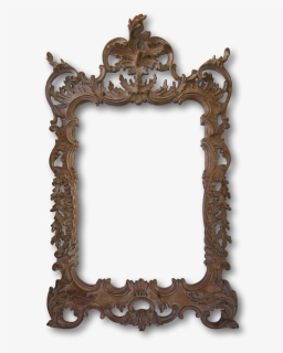 Italian Rococo Style Hand Carved Wood Mirror-mid Century - Antique, HD Png Download, Free Download
