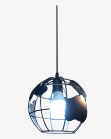 Pl6-321/1 Black Globe E27 Pendant Lamp - Ceiling Fixture, HD Png Download, Free Download
