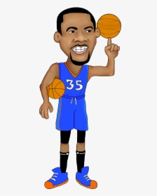 Golden State Warriors Player Cartoon - Kevin Durant Cartoon Png, Transparent Png, Free Download