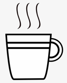 Cup, Coffee, Black, Cafe, Drink, Espresso, Hot - Clipart Of Coffee Cup Black And White, HD Png Download, Free Download