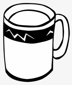 Collection Of Free Cup Drawing Clipart Download On - Mug Clipart Black And White, HD Png Download, Free Download