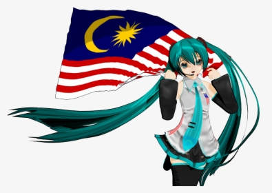 Hatsune Miku Malaysia Flag, HD Png Download, Free Download