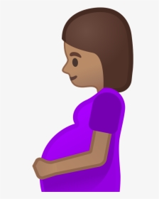 Pregnant Woman Png Clipart , Png Download - Pregnant Woman Drawing Emoji, Transparent Png, Free Download