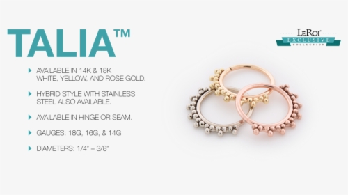 Talia-banner - Body Jewelry, HD Png Download, Free Download