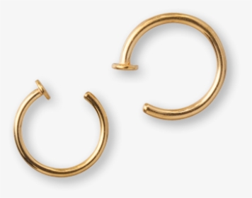 Pvd Gold Steel Open Nose Ring - Earrings, HD Png Download, Free Download