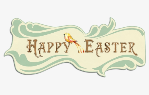 Easter, Greeting, Banner, Vintage, Bird, Happy Easter - Vintage Easter Png, Transparent Png, Free Download