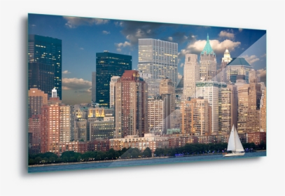 New York Skyline City Canvas Amp Glass Wall - Places To Visit In New York Manhattan, HD Png Download, Free Download