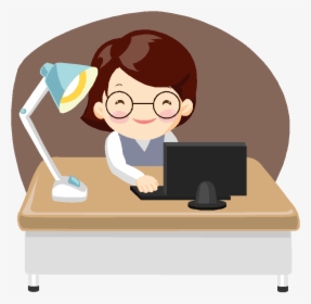 Once You Decide To Quit Your Job, You Might Enjoy It - Cartoon Work In Office, HD Png Download, Free Download