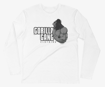 Angry Gorilla Fitted Long Sleeve - Hippopotamus, HD Png Download, Free Download