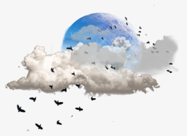 #planets Planet #moon #space #alien #clouds #cloud - Cloud And Bird Png, Transparent Png, Free Download