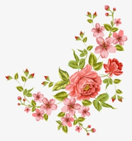 Flower Clip Art - Corner Flower Design Transparent, HD Png Download, Free Download