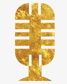 Gold Mic Png - Microphone Logo Gold, Transparent Png, Free Download