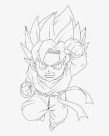 Kid Goten Drawing Trunks Games Free Books - Drawings Of Goten, HD Png Download, Free Download