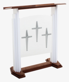 701 Pulpit White Angle 01 3cross Ws - Cross, HD Png Download, Free Download