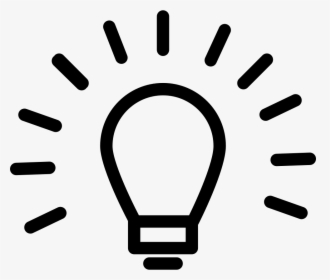 Light Bulb Outline Sign Inside A Circle - Icon Light Bulb Free, HD Png Download, Free Download