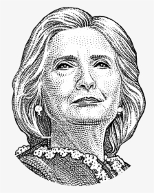 United Art Photography States Hillary Monochrome Clinton - Sketch Of Hillary Clinton, HD Png Download, Free Download