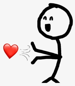 #stickman #love #happiness #meme - Heart, HD Png Download, Free Download