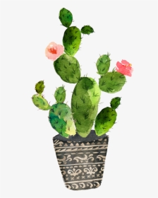 Watercolor Cactus Png - Cactus Watercolor Clip Art, Transparent Png, Free Download