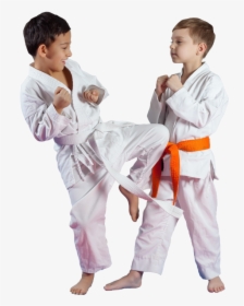 Two Boys Using Jiu Jitsu - Jiu Jitsu Kids Png, Transparent Png, Free Download