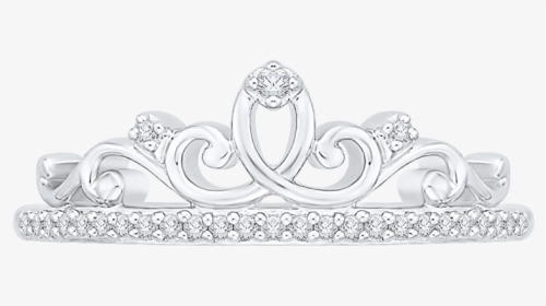 Tiara Ring In 10k White Gold With - Tiara, HD Png Download, Free Download