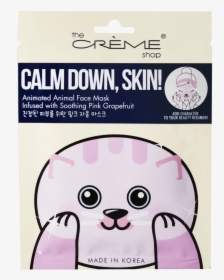 Calm Down, Skin Cat Sheet Mask - Funny Face Mask Fails, HD Png Download, Free Download
