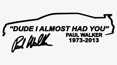 Paul Walker Sticker Bmw, HD Png Download, Free Download