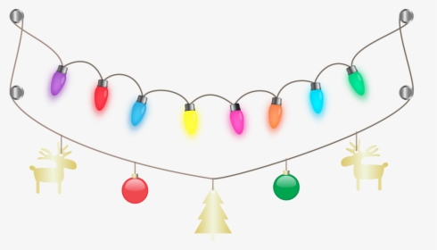 Christmas Lights Clip Art - Christmas Lights Transparent Background, HD Png Download, Free Download