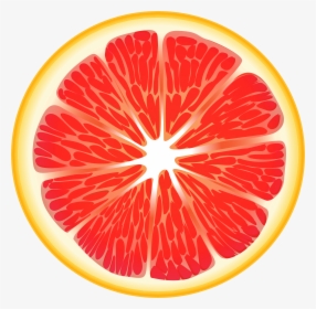 Red Slice Clip Art - Grapefruit Clipart, HD Png Download, Free Download