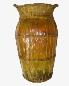 Imperial Tree Bark Marigold Wicker Encased Vase - Vase, HD Png Download, Free Download