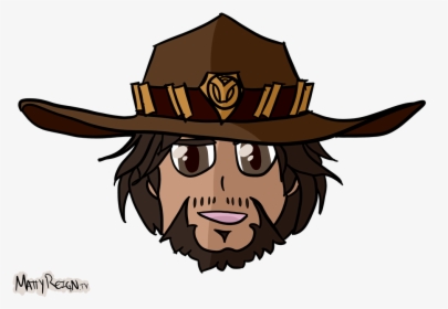 Mccree Head Png - Cartoon, Transparent Png, Free Download