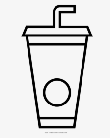 Soda Cup Coloring Page - Copo De Refrigerante Desenho Png, Transparent Png, Free Download