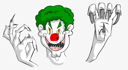 Its A Drawing Of A Scary Clown - Cartoon, HD Png Download, Free Download